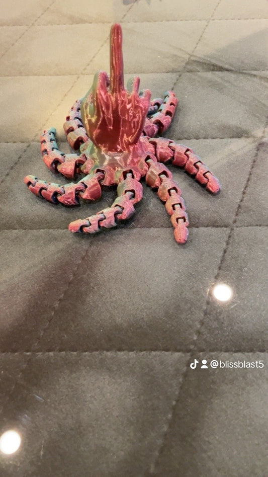 3D printed middle finger octopus